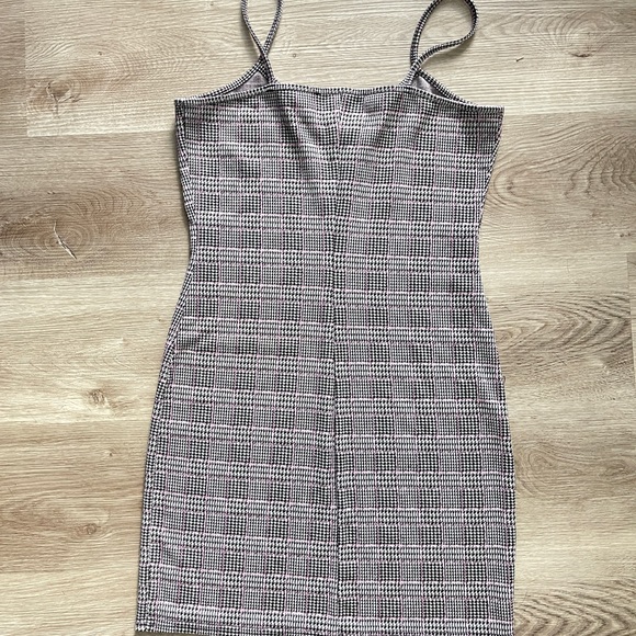 Coco & Shay Dress Womens Medium Black Gray Houndstooth Spaghetti Strap Ladies - Picture 4 of 7